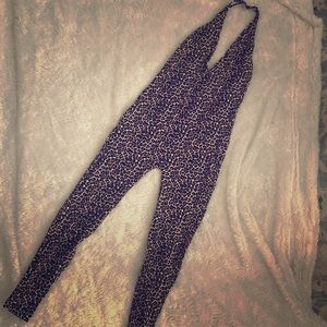 Leopard Halter Spandex Catsuit